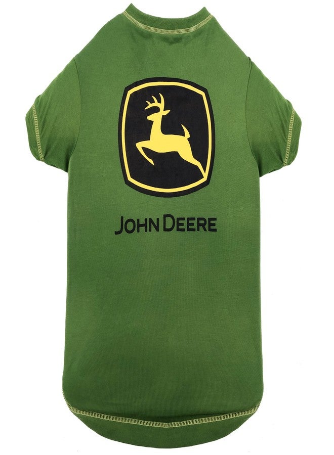 Pets First John Deere Dog T-Shirt, Large. Clothing for Pets, Dogs, Cats, Puppies, Kittens. Comfortable, Durable Tee Shirt Jacket Polo Costume Licensed with John Deere Theme/Logo, Green (JOD-4014-LG) - Image 1